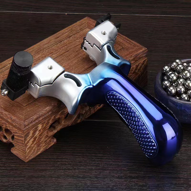 Picture of Laser aiming 98K slingshot level infrared aiming resin 98k fast pressure elastic flat rubber band fiber aiming slingshot
