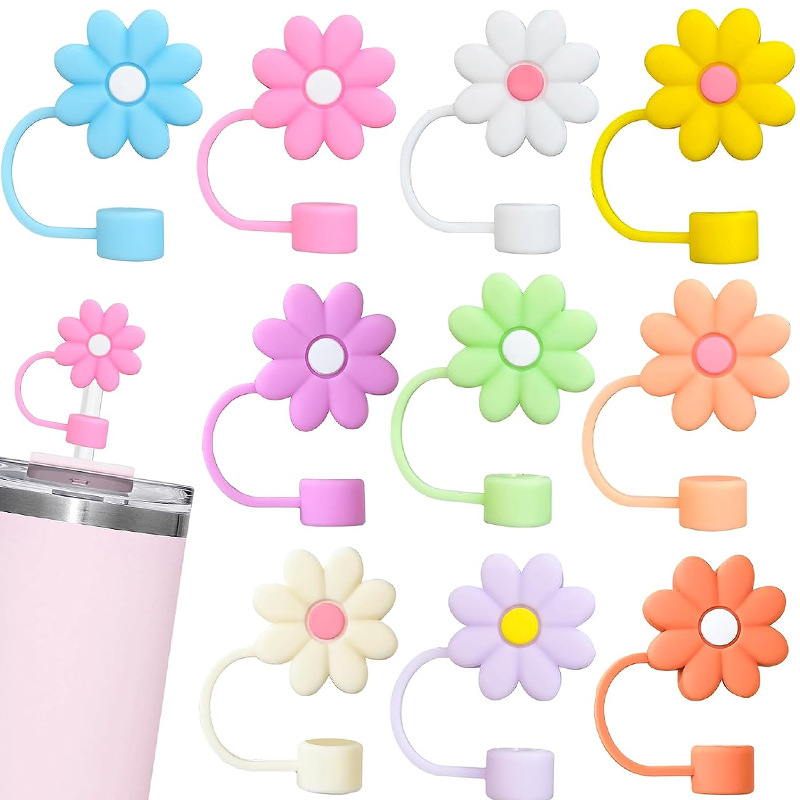 Stanley Little Flower Cloud Sakura Christmas Halloween Straw Hat Sunflower Silicone Water Bottle Handle