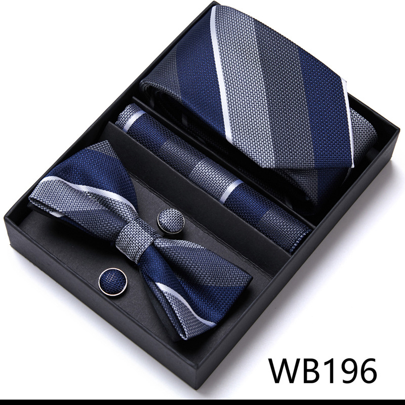 Picture of Men's tie bow tie set gift box 6 sets group tie business formal wedding tie manufacturers wholesale