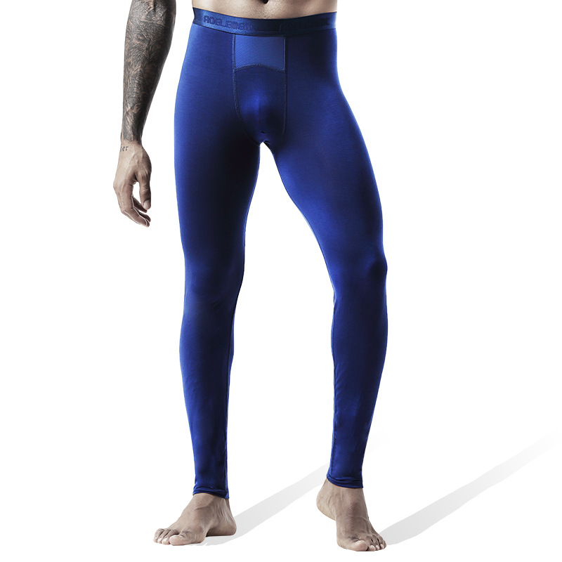 Picture of Autumn and winter thin men's long johns basic one-piece ice silk mesh sweat-wicking warm pants slim-fit honeycomb breathable leggings