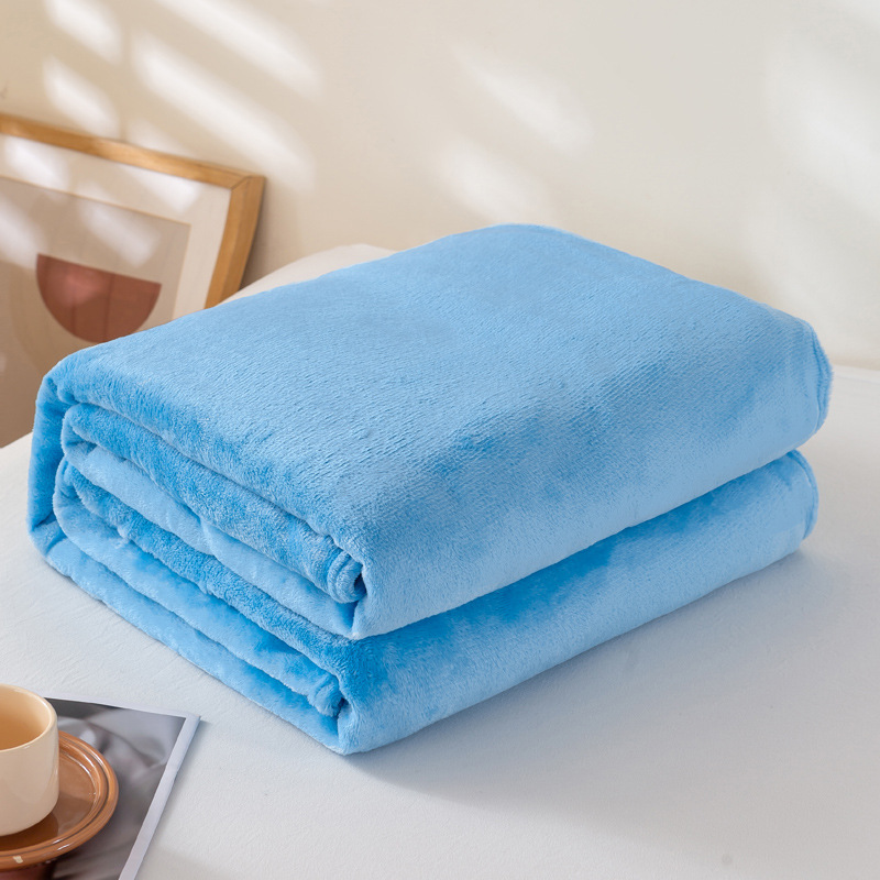 Picture of Foreign Trade Cross-Border Solid Color Flannel Blanket Summer Sofa Nap Blanket Coral Velvet Sheets Gift Blanket Wholesale