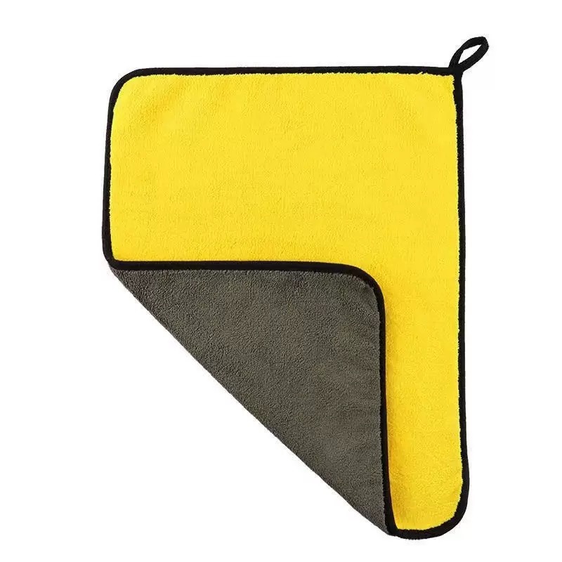 Picture of Car Washing Towel Double-sided Coral Fleece Car Wiping Cloth Glass Cleaning Towel Absorbent Hair-free Thickened Car-mounted