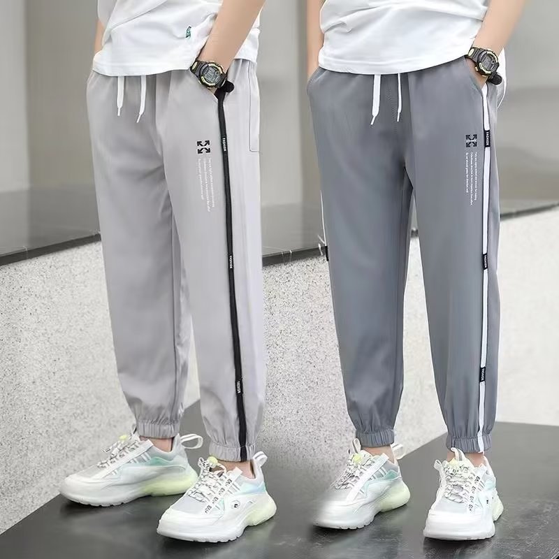 Boys' Pants Summer Thin 2023 New Children's Ice Silk Quick-drying Pants Big Children's Fashionable Casual Pants for Boys