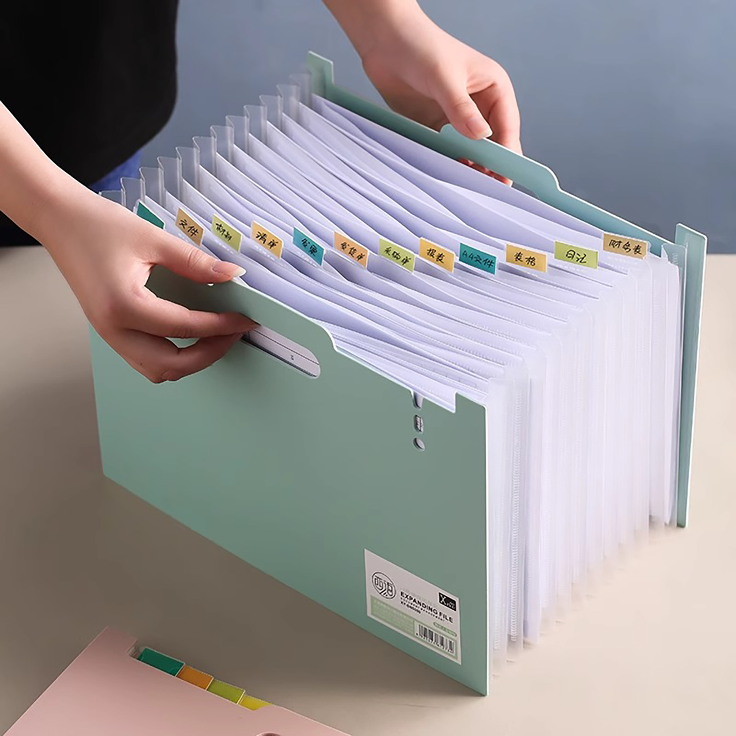 A4 Large Capacity Accordion Bag Office Classified Document Storage Student Test Paper Storage Tool Multi-layer Folder