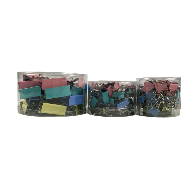 Picture of Black long tail ticket clip metal binding file clip color dovetail clip bill clip full model wholesale