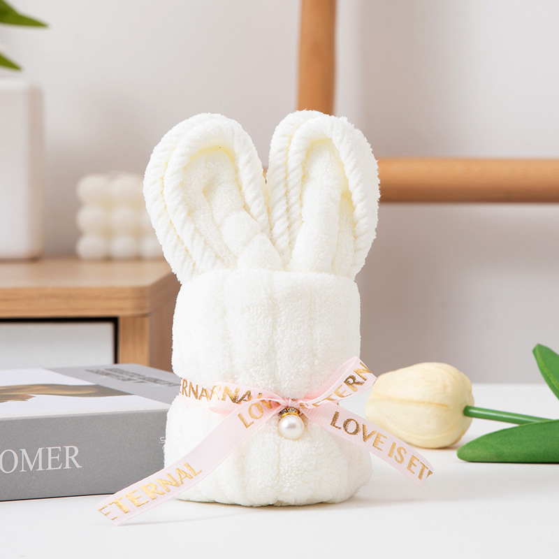 Picture of Hand gift rabbit towel cute shape birthday gift wedding gift kindergarten opening creative small gift