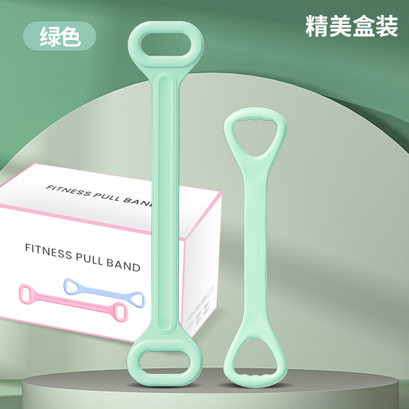 Picture of Fitness Tension Belt 8-character Tensile Yoga Elastic Stretch Belt Open Shoulder Beauty Back Stretch Artifact 8-character Resistance Rope