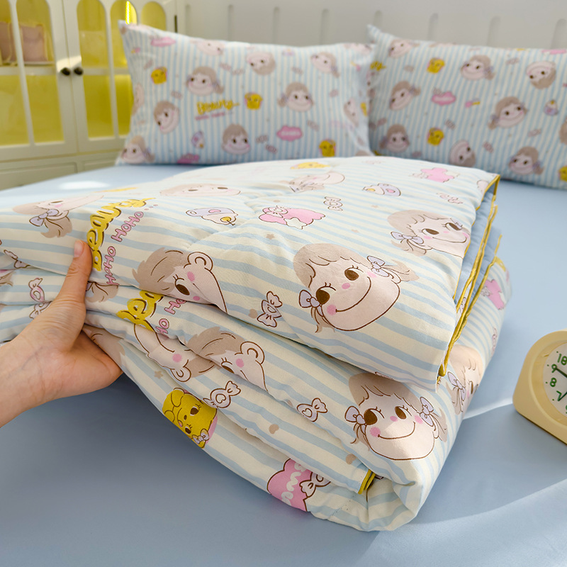 Picture of ClAss A WAshed Cotton Summer Cool Quilt ins Style Summer Soy Fiber Summer Quilt MAchine WAshAble Skin-friendly Air-conditioned Quilt WholesAle Group PurchAse