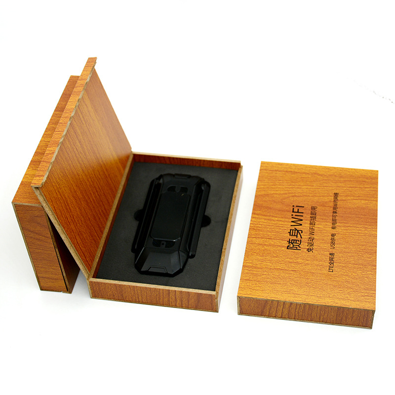 Picture of 2025 New Solid Wood Portable Wifi Packaging Box Thickeneded Shock-Proof Digital Accessories 3C Equipment Storage Box Large Capacity