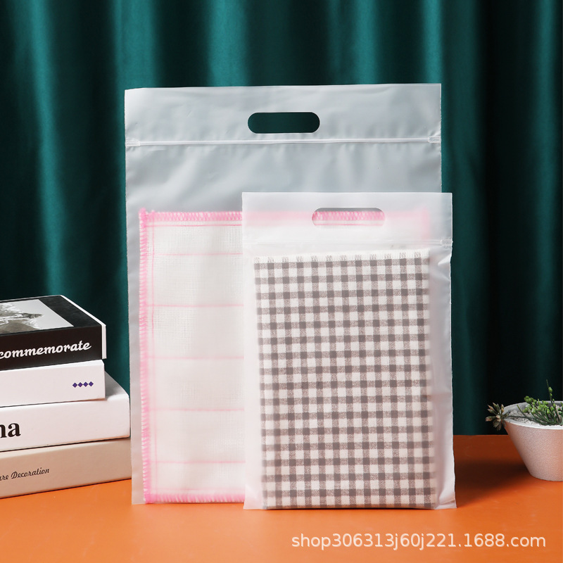 Handbag Gift Packaging Bag Frosted Translucent Printable Bone Bag Skeleton Bag in stock Garment Packaging Bag