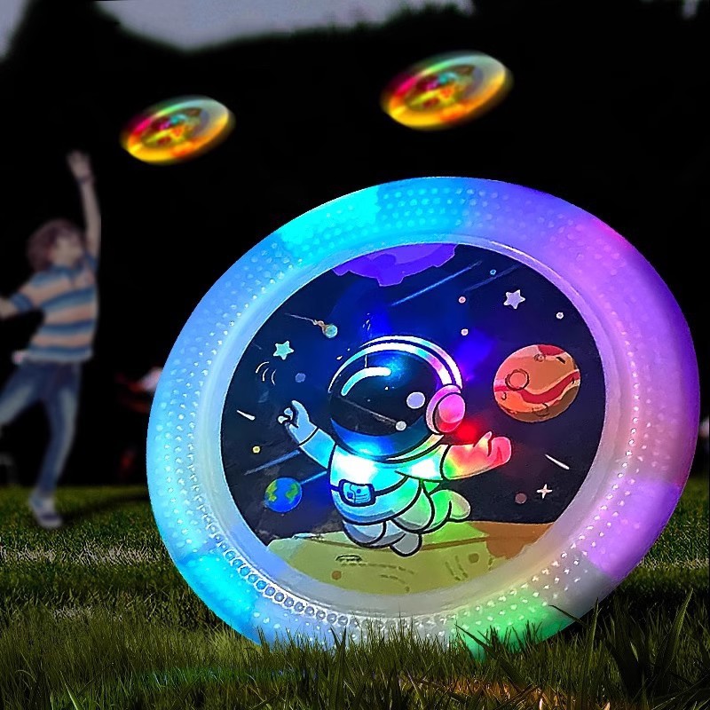 Luminous Frisbee Children Soft Flash Luminous UFO Toy Kindergarten Boomerang Outdoor Sports Primary School Students