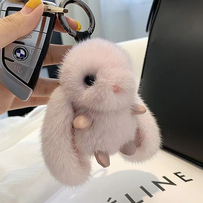 Mink Plush Bunny Plush Pendant Keychain Bag Pendant Doll Doll Pendant Car Key