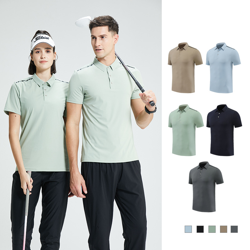 Light luxury business adhesive collar Ice Silk cool polo shirt short sleeve summer quick-drying half sleeve sports casual lapel T-shirt