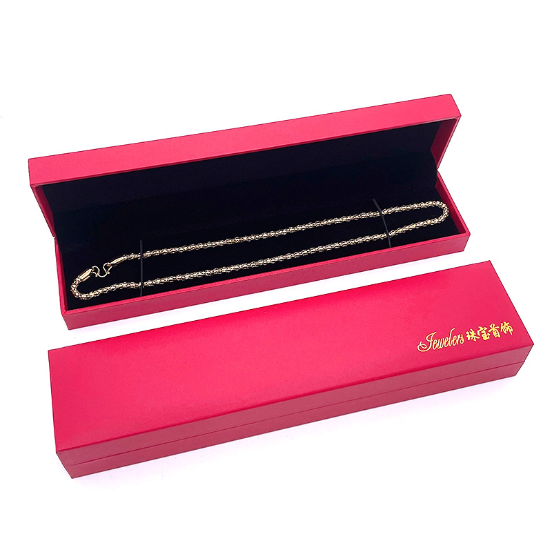 Necklace Box Fine Grain Glow Plastic Box Jewelry Box Pendant Box Pendant Paper Jewelry Jade Gold Necklace Box Bracelet Box
