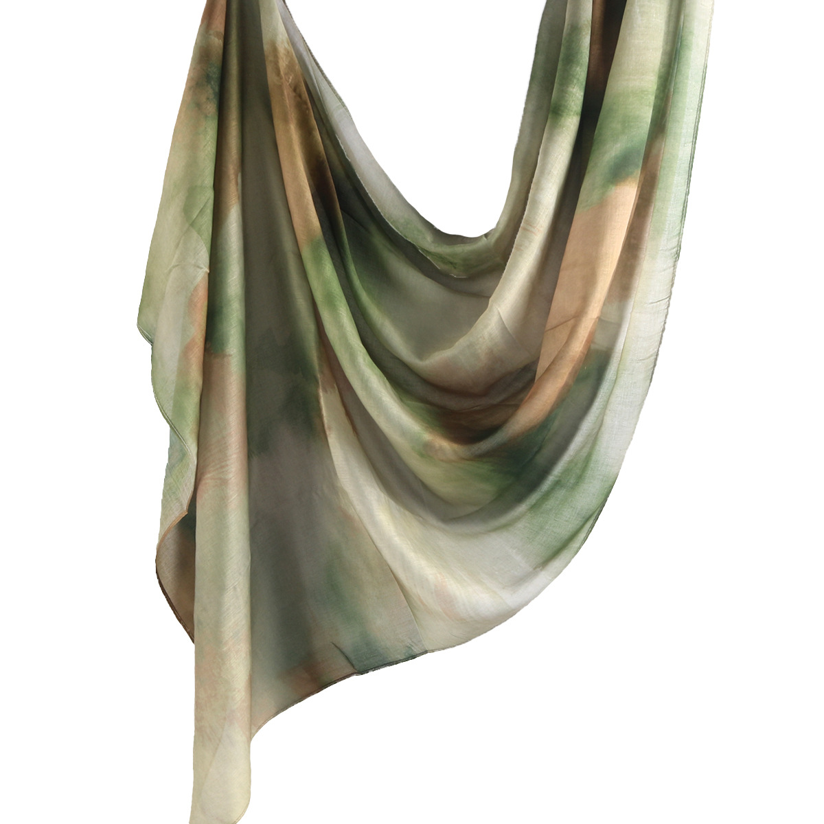 Picture of Best-Selling Watercolor Tie-Dye Cotton Scarf Arabian Satin Polyester Long Scarf Turkish Middle Eastern Scarf