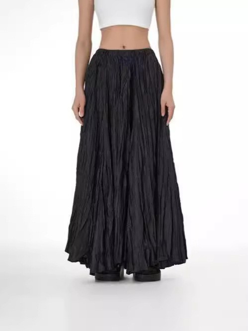 Picture of European and American Simple Crumpled Skirt 2024 Autumn and Winter New Fashion Brand Women's Fashion All-match Oversize Skirt