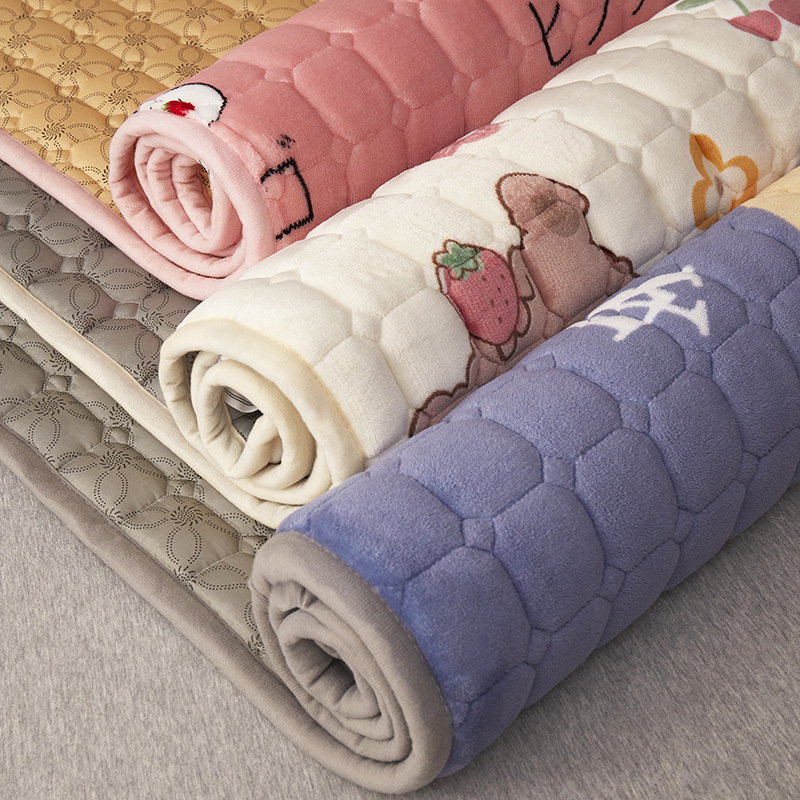 Picture of Milk velvet mattress cushion single student dormitory mattress cushion blanket winter plus velvet mattress double wholesale