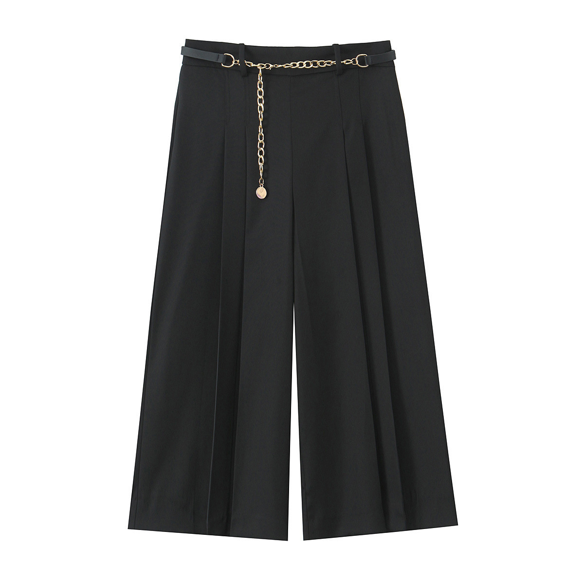 Saw Aliexpress Independent Station Women's European and American Style Fashion with Chain Belt Long Casual Shorts 2143721
