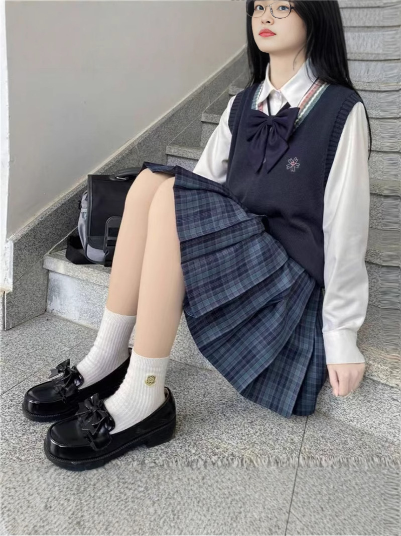 Picture of Vivienne Genuine JK Dress Student Japanese School Long Dress Female Orthodox Short Skirt Japanese JK Uniform