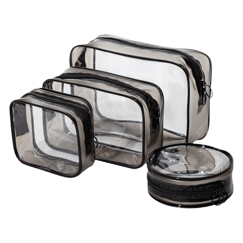PVC bag transparent cosmetic bag translucent PVC bag portable storage bag factory in stock wholesale transparent wash bag cover