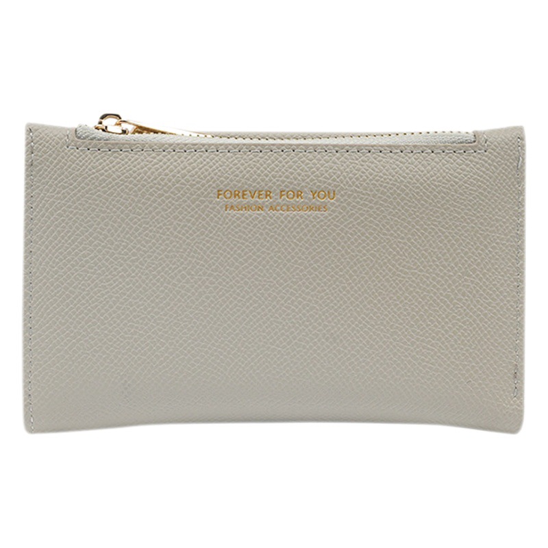2023 new solid color side pull pu wallet ladies simple fashion multifunctional bag women card bag wholesale wallet