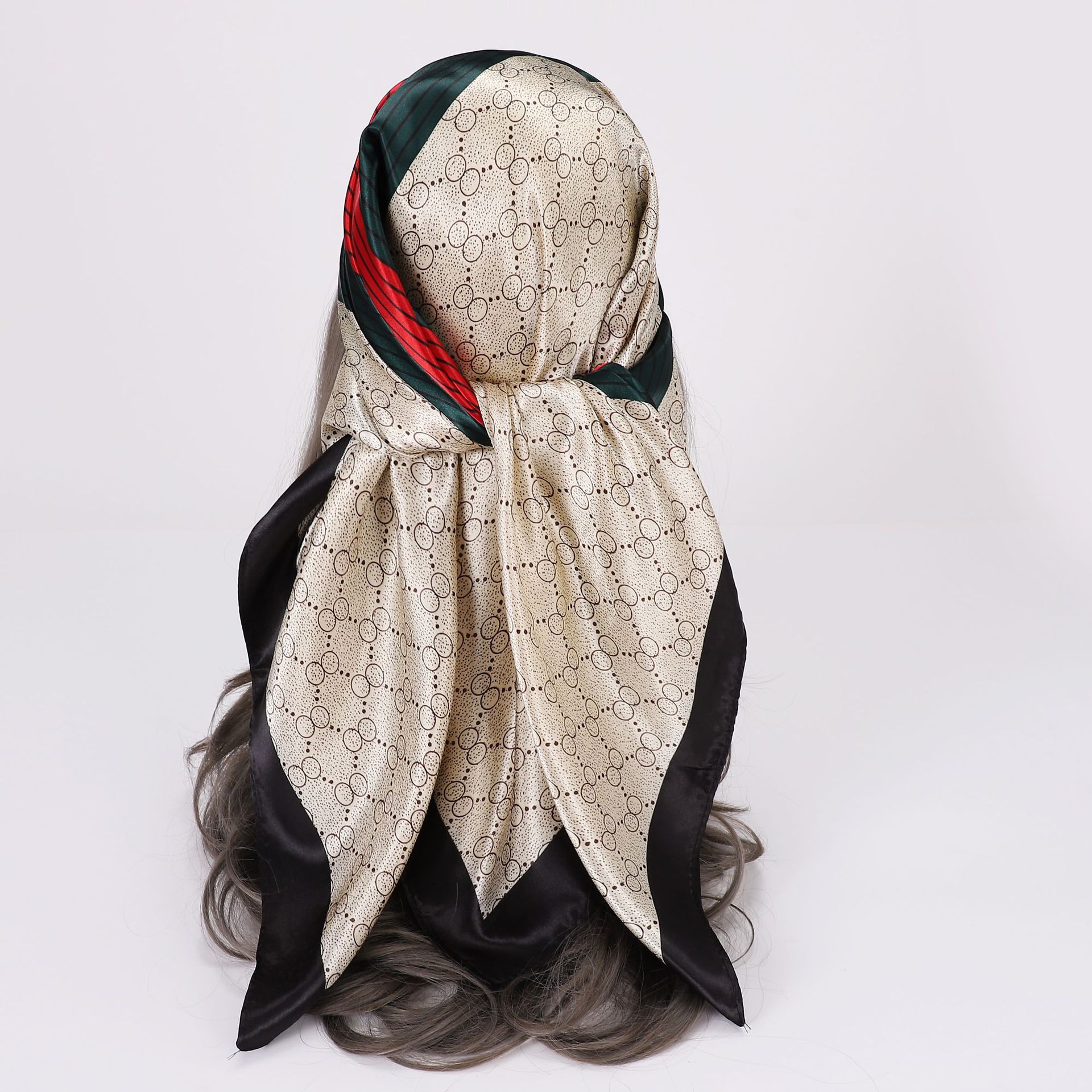 Picture of Simulated Silk Scarf Women's Headscarf 90*90cm Square Scarf Pattern Scarf Shawl European and American Cross-Border Scarf Wholesale