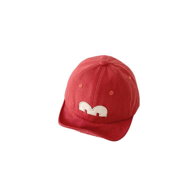 Picture of Baby Hat Spring and Autumn Cotton Big M Cap Children's Cute Super Cute Baseball Cap Baby Warm Soft Brim Cap