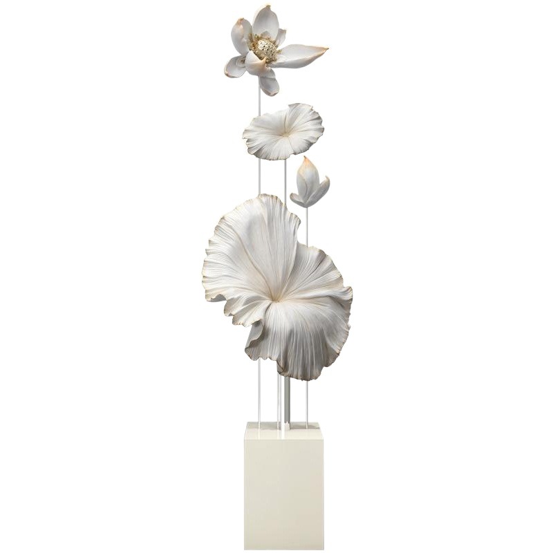 Creative lotus leaf living room decoration large floor TV cabinet entrance office decoration housewarming gift