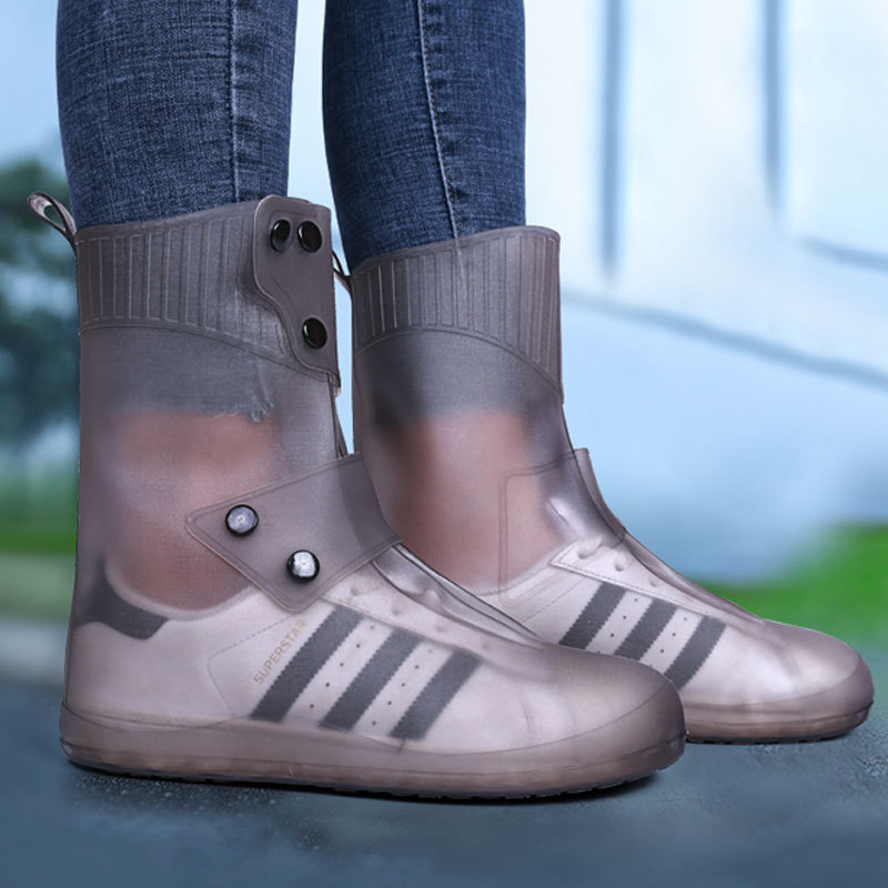 Picture of Rain Shoes Rainproof Adult Men's and Women's Waterproof Rain Boots Non-Slip Thickened Wear-Resistant Children's Silicone Rain Shoes Cover High Water Shoes