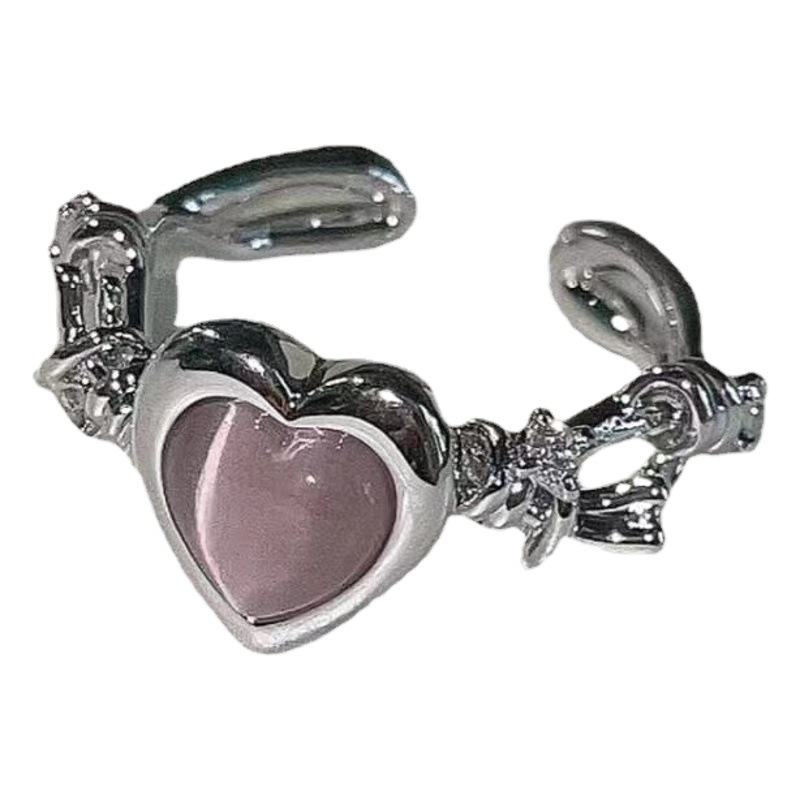Little Red Book Same Style Love and Gentle Thorns Pink Love Ring Women's Niche Design Light Luxury Style Bracelet