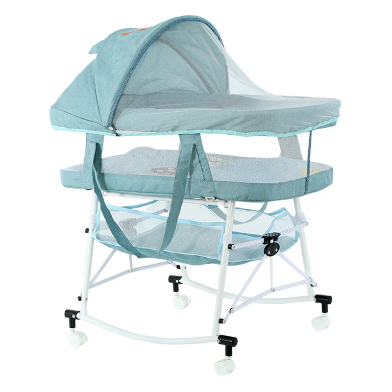 Spot Wholesale Children's Toys Indoor Crib Coaxing Artifact Foldable Multi-Functional Universal Wheel Baby Rocking Chair