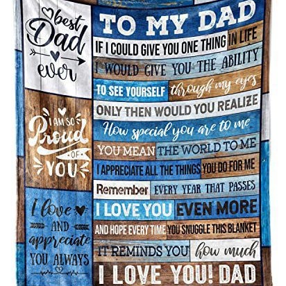 Picture of Cross-border gift to father flannel blanket single-layer printed blanket production source factory wholesale direct sales