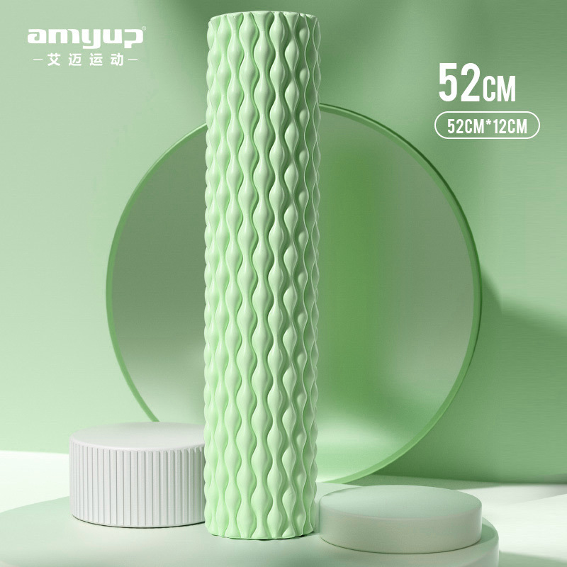 Picture of EVA water drop foam shaft muscle relaxation spike massage stick hollow yoga pillar massage roller