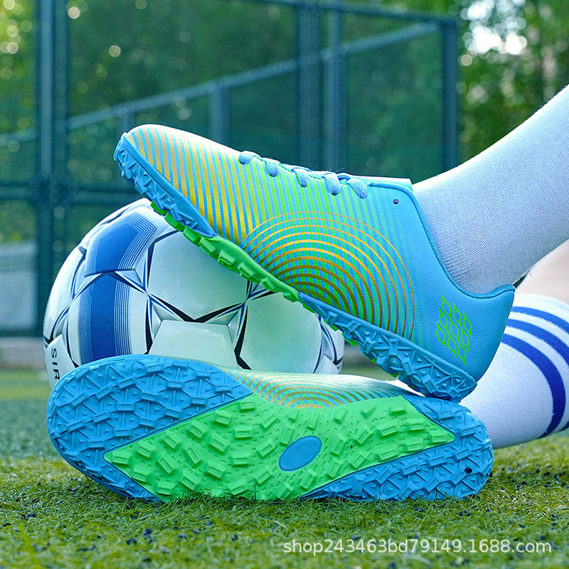Picture of Factory straight hair football shoes broken nails TF breathable artificial grass football shoes professional competition training shoes cross-border style