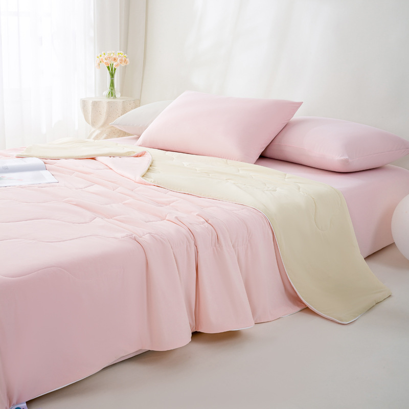 Picture of Summer quilt class a maternal and infant grade cool silk summer cool quilt watermelon quilt solid color air conditioning quilt washable summer ice silk thin quilt