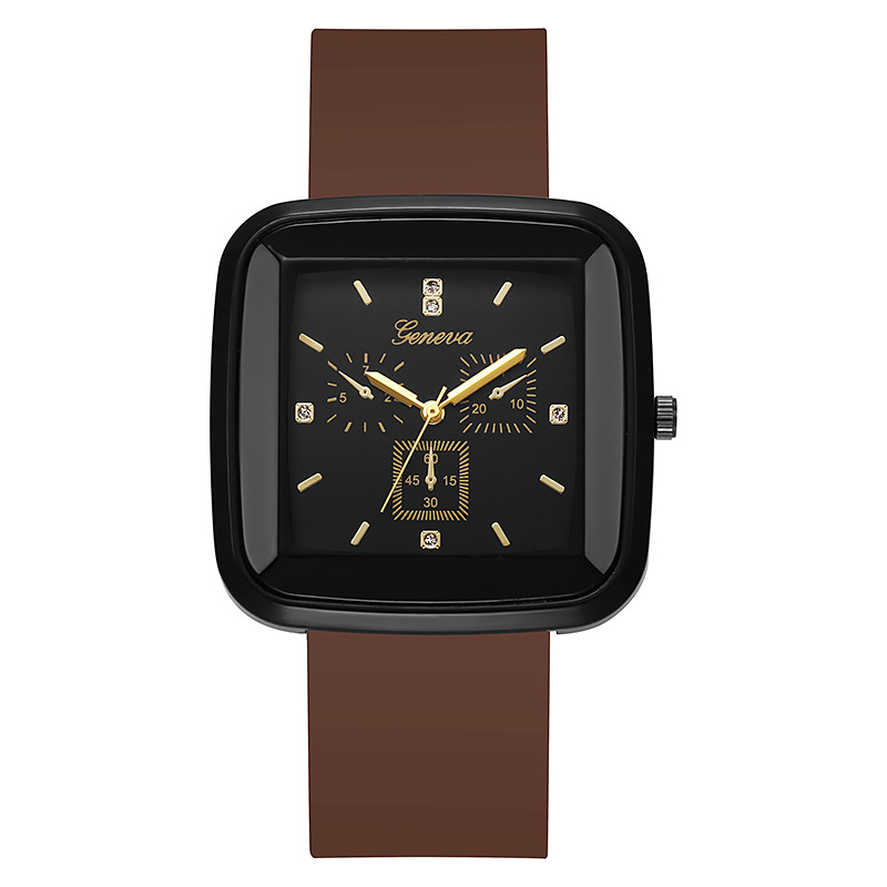 Picture of Square Fashion Autumn and Winter Niche Student Watch Simple Silicone Strap Ins Korean Style Women's Watch Quartz Watch Women