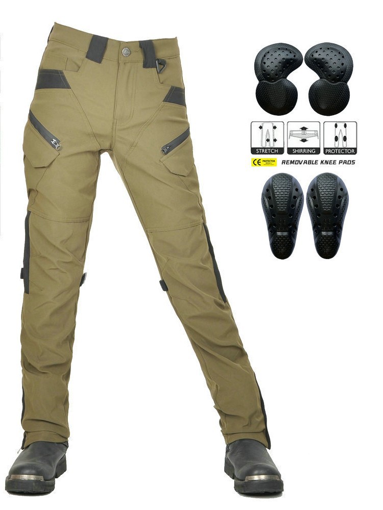 Volero Motorcycle All-Season Anti-Fall Cycling Pants Waterproof Windproof Breathable High-Waist Women's Military Green Motorcycle Anti-Fall Pants