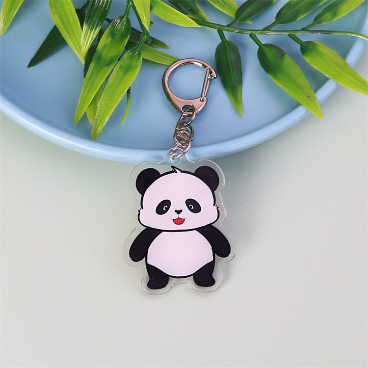 Picture of Cartoon panda keychain acrylic pendant student holiday small gift decoration ornaments cute key chain accessories