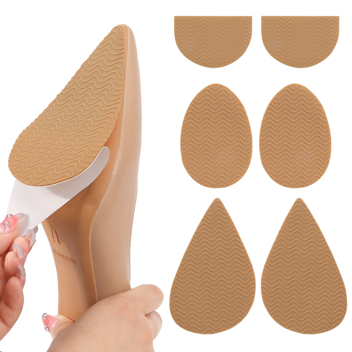 Non-Slip Wear-Resistant Cropping Sole Sticker Shoe Sticker Protective Film High-Heel Shoe Rubber Anti-Abrasion Sticker Bottom Sole Forefoot Sticker