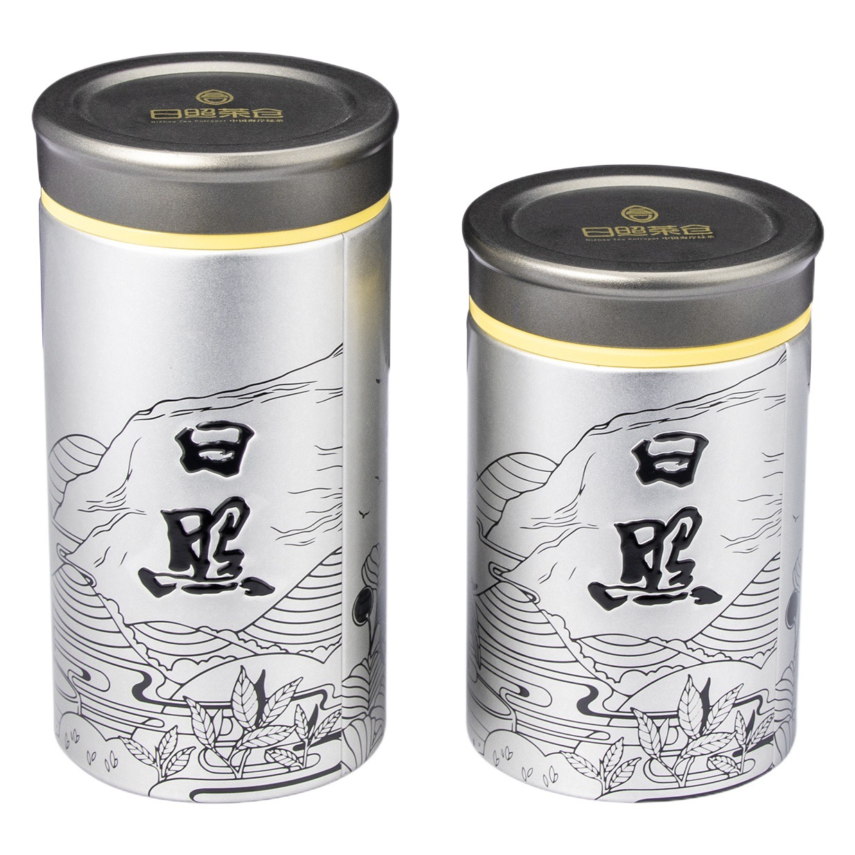 Round tinplate sealed tea pot Pu'er tea red robe Phoenix single clump instant coffee iron box packaging
