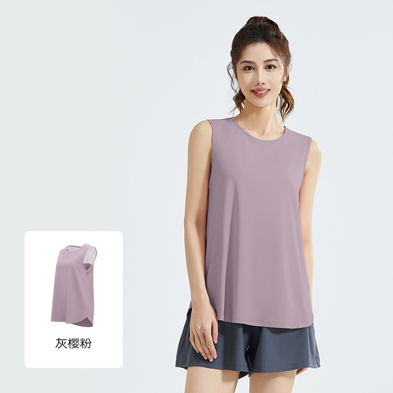 Picture of Juyitang Loose Beautiful Back Mesh Yoga Vest Running Training Quick-Drying Fitness Sports Top Women's Cover-Up