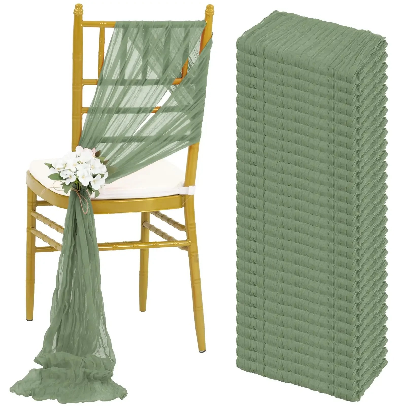 Bali yarn chair back decoration wedding banquet birthday party chair back flower bow tie chair cover factory wholesale