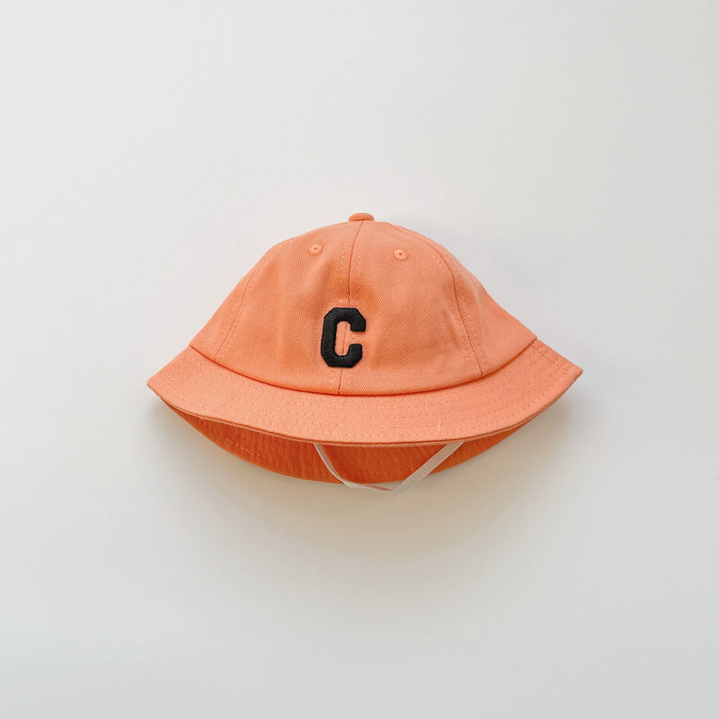 Picture of South Korea Baby Hat Spring and Autumn New Fashion Letter Basin Hat Boys and Girls Baby Sunscreen Children's Fisherman Hat
