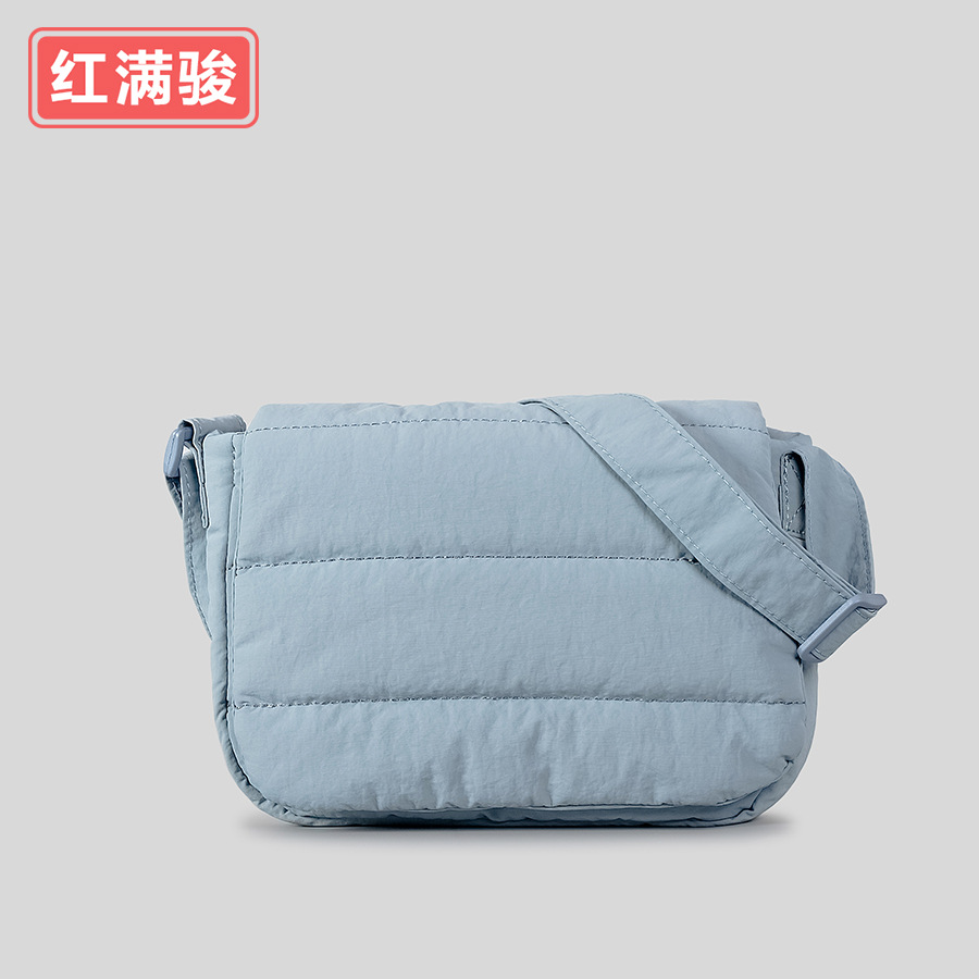 Picture of Yuan Ye Style Nylon Small Square Bag Women's Macaron Quilted Shoulder Crossbody Bag Simple Rhomboid Handbag in stock