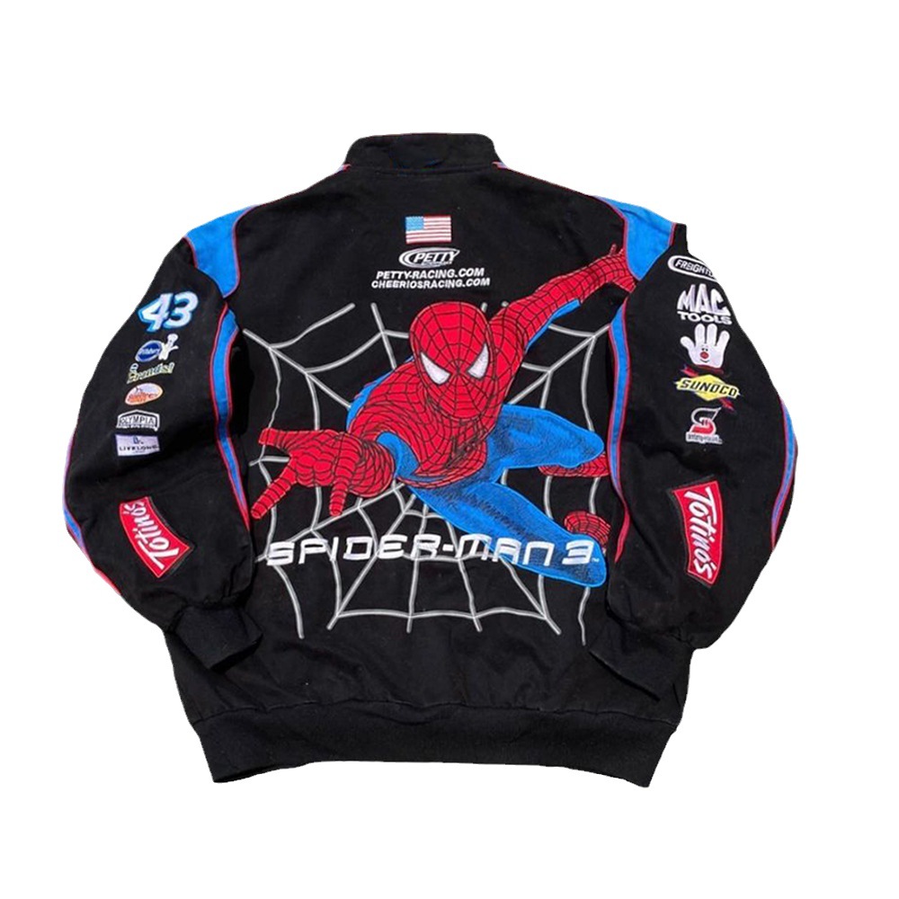 Picture of European and American 2023 autumn and winter new cross-border jacket Amazon sports spider print casual long-sleeved motorcycle style jacket