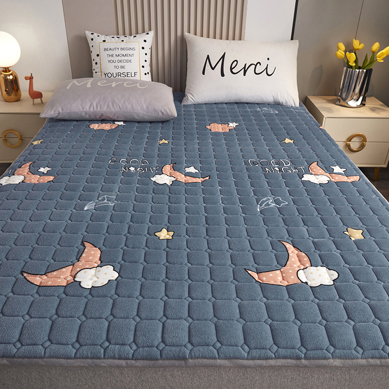 Picture of Milk velvet mattress cushion single student dormitory mattress cushion blanket winter plus velvet mattress double wholesale
