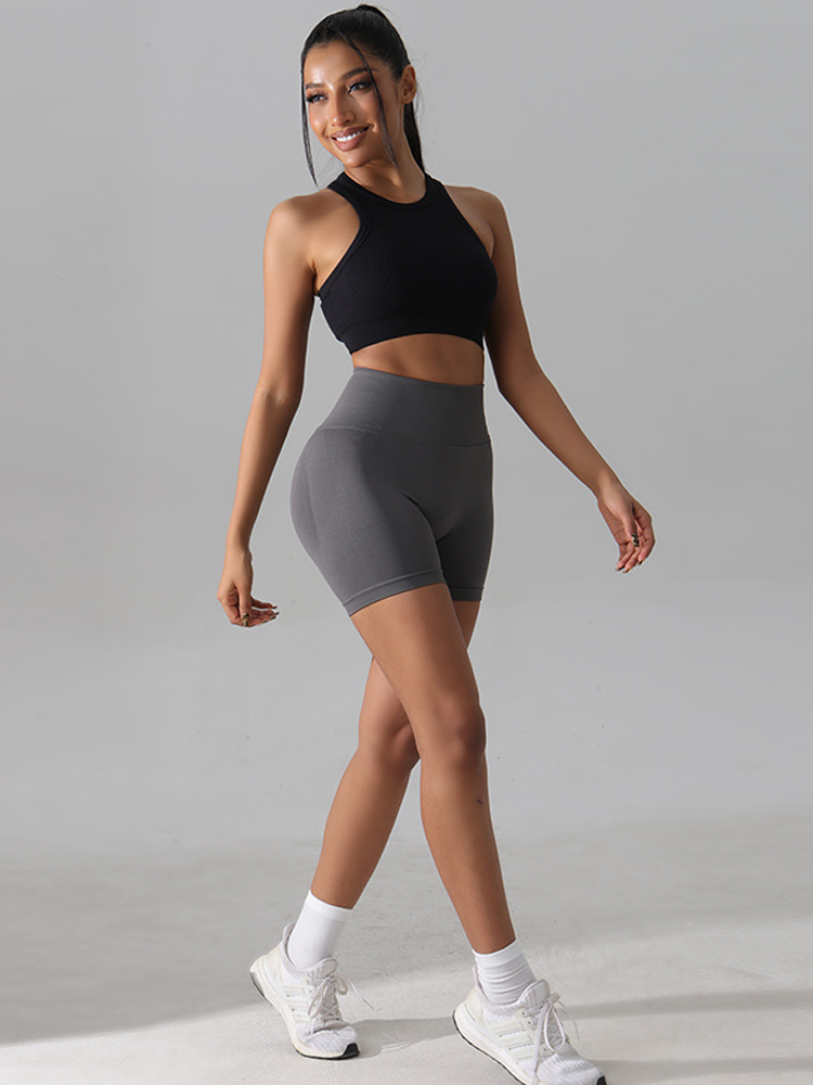 Picture of Summer New High-Waisted Butt-Lifting Fitness Pants for Women, Sports Tummy Control Cycling Leggings, Peach Butt Yoga Shorts