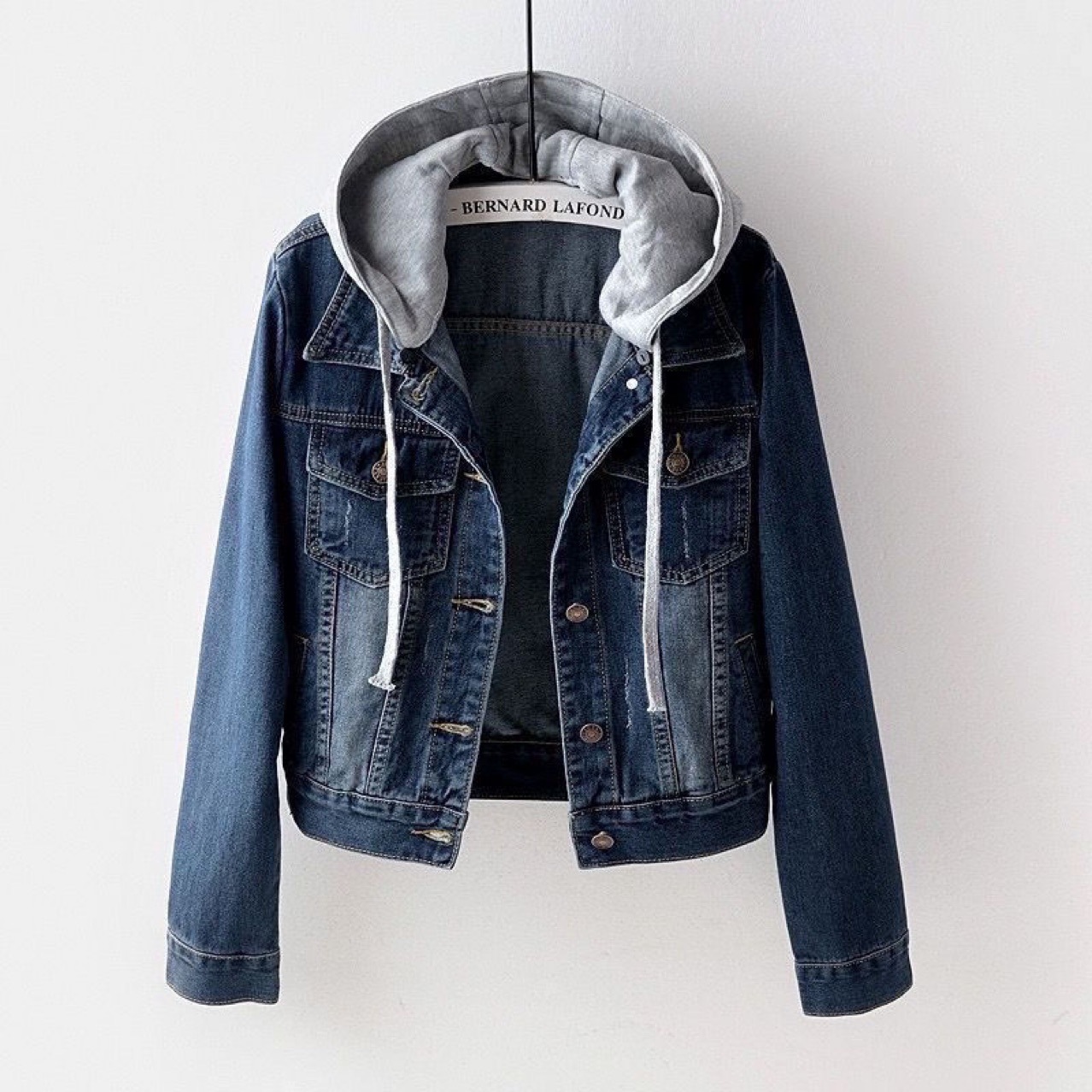 Denim Coat Women's Short Spring and Autumn 2025 New Korean Long Sleeve Slim-fit Hooded Jacket All-match Student Top