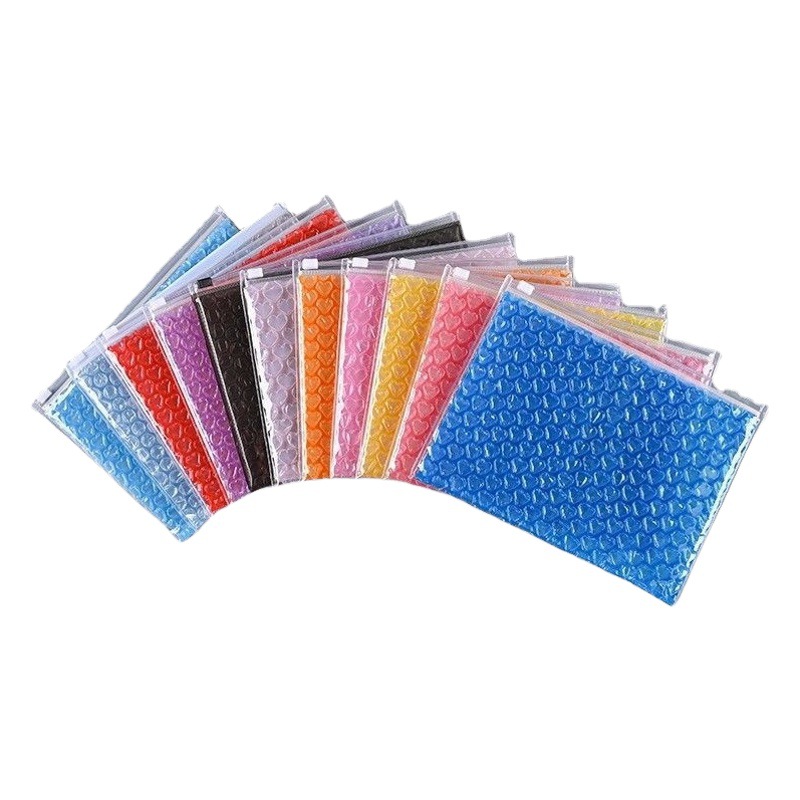 pvc color bubble bag anti-fall shockproof pvc zipper self-sealing plastic bag gift promotional advertising bag Bubble Bag