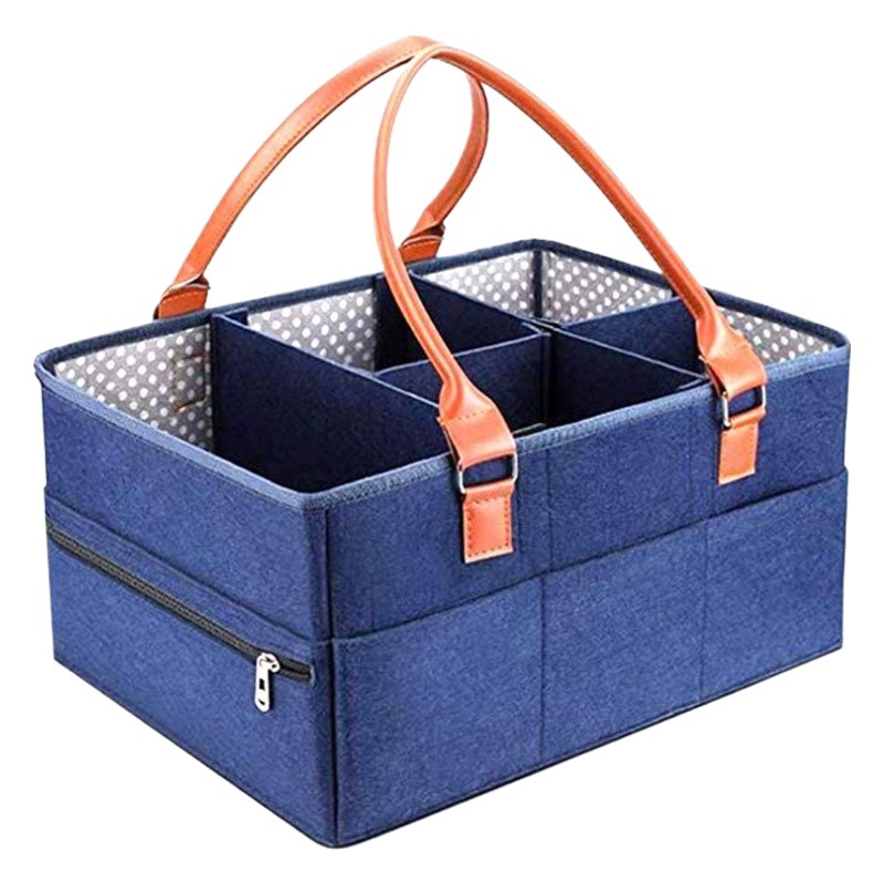 Amazon felt diaper storage bag mommy baby storage portable diaper bag travel storage bag logo